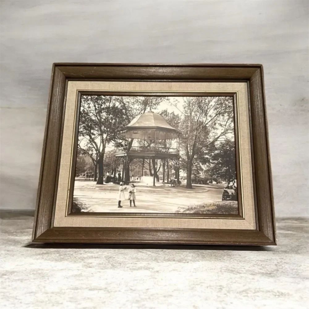 Kings Square Bandstand C-1908 #26 Framed Park Scene Wall Art